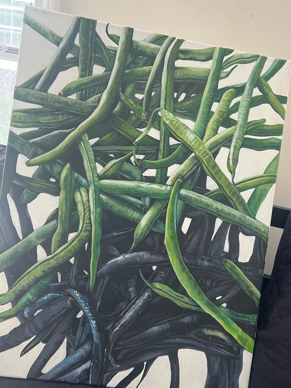 Painting Acrylic on Canvas 18” x 24” String Beans
